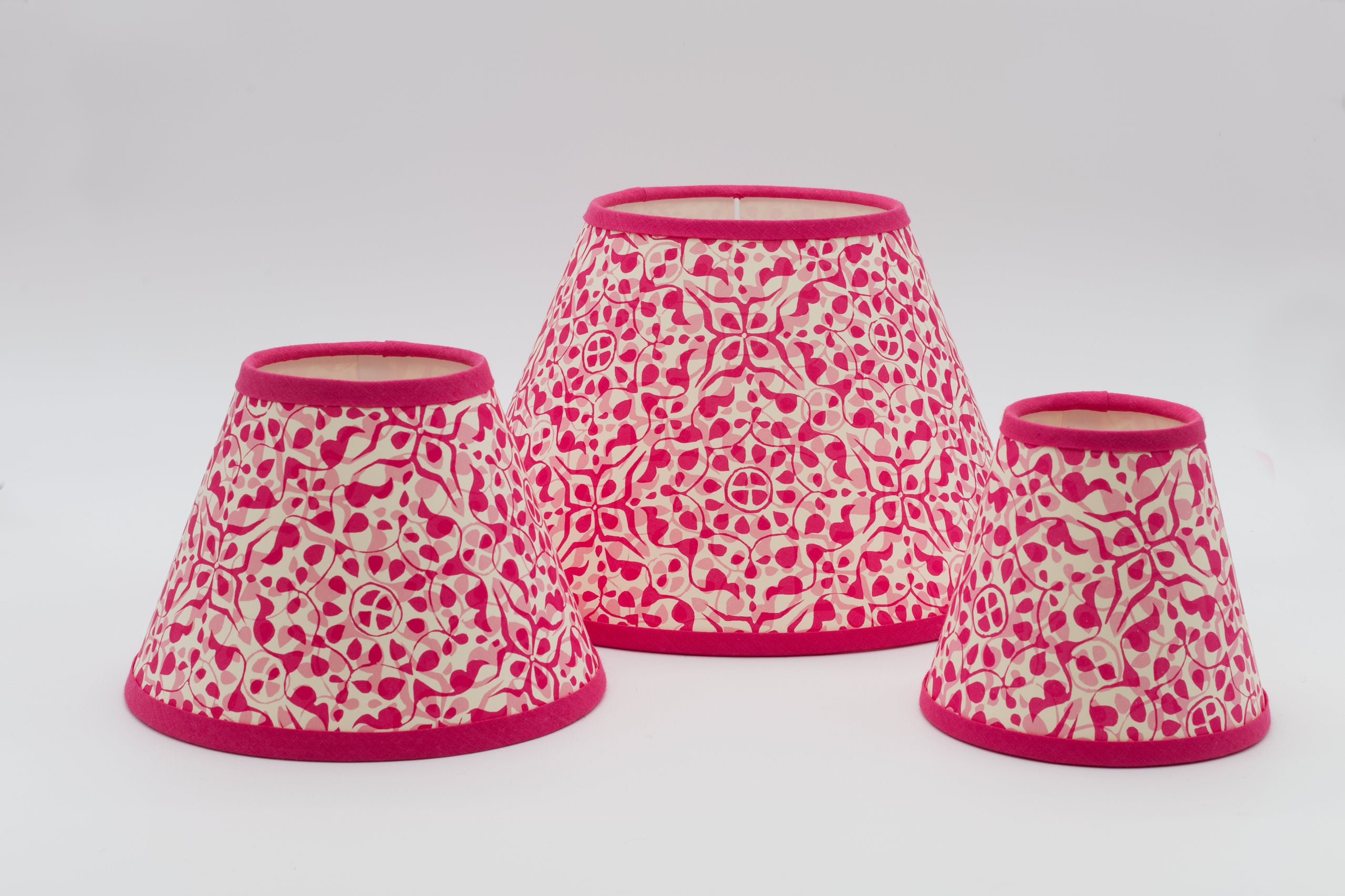 Dappled Pink lampshade, closer view of the dappled pattern.