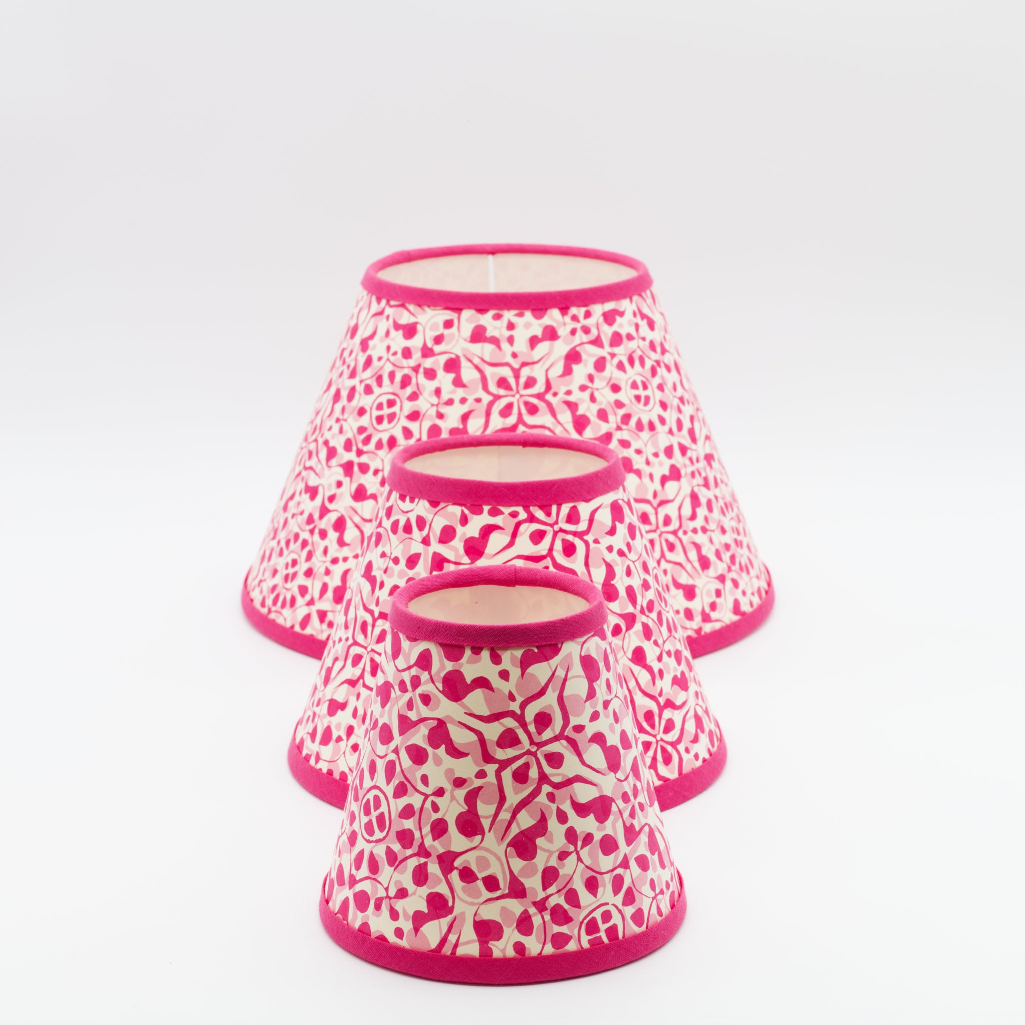 Dappled Pink paper lampshade, further view.