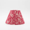 Raspberry French Toile lampshade, 25cm — scenic toile de Jouy print in raspberry on a linen shade.