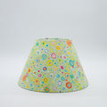 Millefiori Teal lampshade — Kaffe Fassett millefiori floral print in teal on a cotton conical shade.